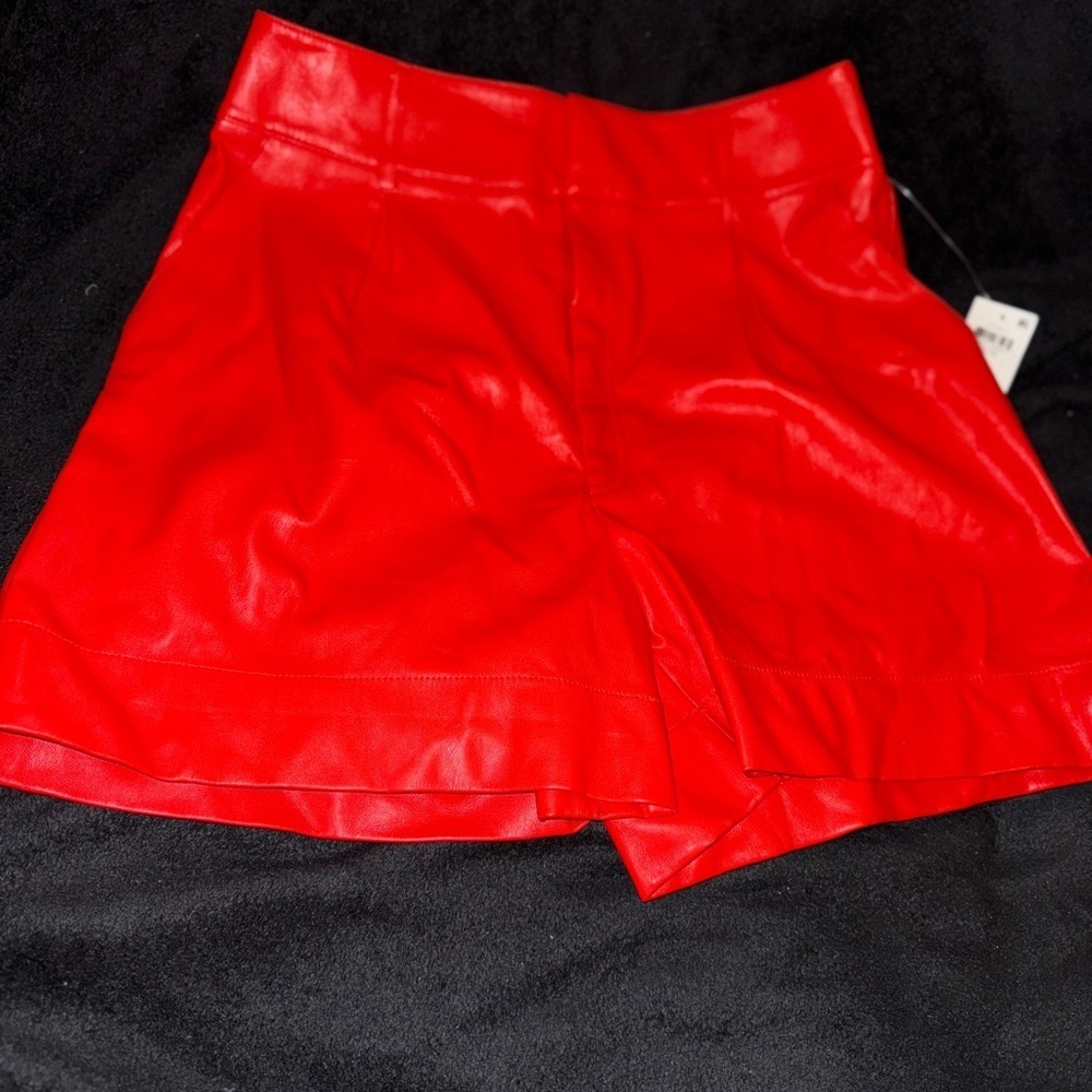 Bar III High Waist Red Women's Shorts - Picture 11 of 13